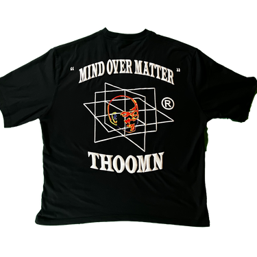 Thoomn "Mind Over Matter" Heavy Blend Oversized Tee (Black)